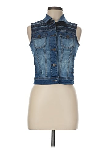 Wax Jean Denim Vest (view 1)