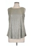 Kim & Cami Metallic Silver Sleeveless Top Size L - photo 1