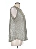Kim & Cami Metallic Silver Sleeveless Top Size L - photo 4