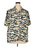DonnKenny Classics 100% Polyester Print Gold Short Sleeve Blouse Size 2X (estimated) - photo 1