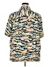 DonnKenny Classics 100% Polyester Print Gold Short Sleeve Blouse Size 2X (estimated) - photo 2