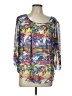 Sioni 100% Polyester Blue 3/4 Sleeve Blouse Size L - photo 1