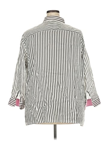 Lauren by Ralph Lauren 3/4 Sleeve Button-Down Shirt (view 2)