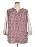 St. John's Bay Purple 3/4 Sleeve Blouse Size 1X - photo 1
