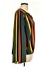 Allison Joy 100% Polyester Stripes Yellow Long Sleeve Blouse Size L - photo 4
