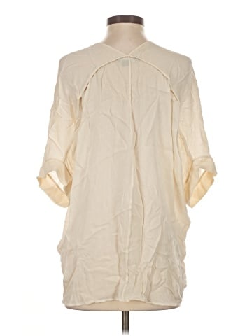 Vince. Short Sleeve Silk Top (view 2)