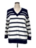 Lands' End 100% Cotton Stripes Blue Pullover Sweater Size 1X - photo 1