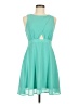 Lulus 100% Polyester Solid Teal Casual Dress Size M - photo 1