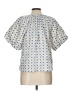 Ann Taylor LOFT Polka Dots Blue Short Sleeve Blouse Size L - photo 2