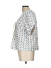 Ann Taylor LOFT Polka Dots Blue Short Sleeve Blouse Size L - photo 5