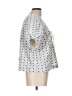 Ann Taylor LOFT Polka Dots Blue Short Sleeve Blouse Size L - photo 4