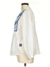 Mud Pie 100% Cotton Ivory Long Sleeve Blouse Size L - photo 5