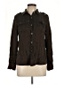 Talbots 100% Silk Brown Long Sleeve Silk Top Size 12 - photo 1