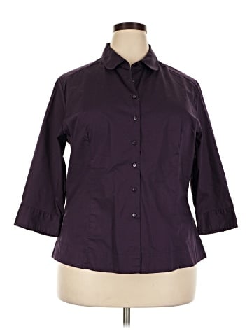 Riders by Lee 3/4 Sleeve Button-Down Shirt (view 1)