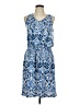 Faded Glory Print Blue Casual Dress Size L - photo 1