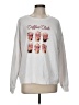 Francesca's Print White Sweatshirt Size L - photo 1