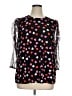 Cato Hearts Black 3/4 Sleeve Blouse Size 14 - photo 1