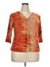 Only 9 Orange 3/4 Sleeve Top Size 2X - photo 1