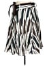 Zara Basic 100% Flax Stripes Silver Casual Skirt Size L - photo 2