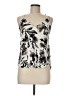 Leith 100% Rayon Ivory Silver Sleeveless Blouse Size M - photo 1