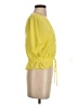 Miami 100% Polyester Yellow Short Sleeve Blouse Size S - photo 4