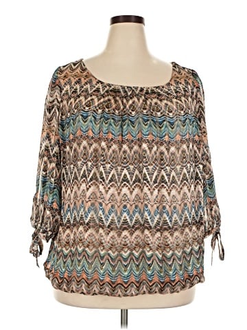 Roz & Ali 3/4 Sleeve Blouse (view 1)