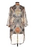 Say What? 100% Polyester Gray Kimono Size S - photo 2