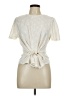 Fred David Ivory Short Sleeve Blouse Size L - photo 1
