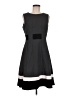 Calvin Klein Color Block Black Gray Casual Dress Size 6 - photo 1