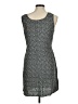 Basic Editions 100% Rayon Print Gray Casual Dress Size M - photo 2