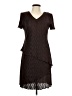 Connected Apparel 100% Polyester Brown Casual Dress Size 10 Petite - photo 1