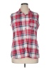 Eden & Olivia 100% Polyester Plaid Red Sleeveless Blouse Size 1X - photo 1