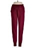 Poleci Solid Burgundy Casual Pants Size S - photo 1