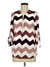rue21 100% Polyester Chevron-herringbone Burgundy 3/4 Sleeve Blouse Size M - photo 1