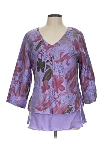 Click 3/4 Sleeve Blouse (view 1)
