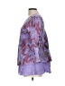 Click 100% Cupro Purple 3/4 Sleeve Blouse Size L - photo 5