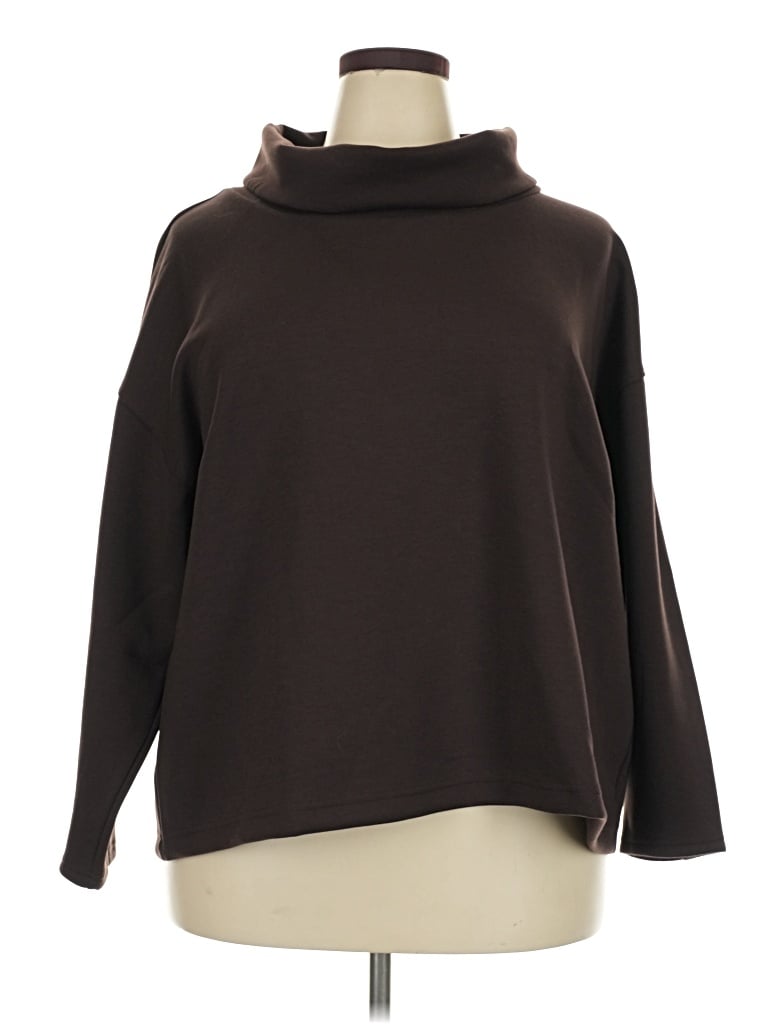 Pre-owned T By Talbots Turtleneck Sweater In Brown