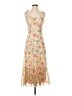 City Studio 100% Polyester Floral Tan Cocktail Dress Size S - photo 1