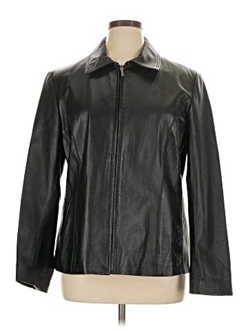 Evan Picone Leather Jacket (view 1)