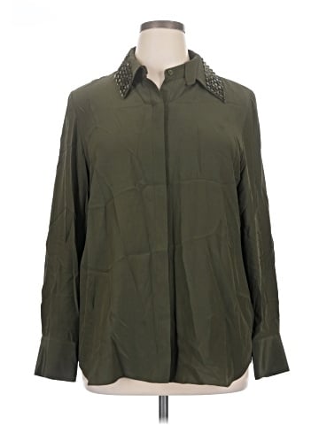 Lafayette 148 New York Long Sleeve Silk Top (view 1)