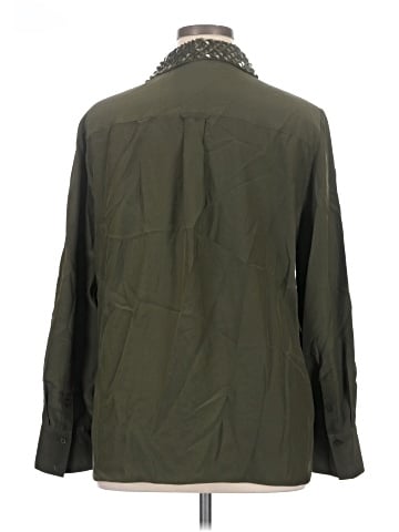 Lafayette 148 New York Long Sleeve Silk Top (view 2)