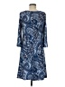 MSK Paisley Blue Casual Dress Size M - photo 2