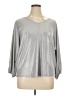IMAN Metallic Silver 3/4 Sleeve Top Size XL - photo 1