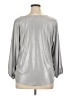 IMAN Metallic Silver 3/4 Sleeve Top Size XL - photo 2