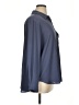 Pleione 100% Polyester Solid Blue Long Sleeve Blouse Size XL - photo 4