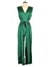 FRNCH Solid Green Jumpsuit Size XS - photo 1