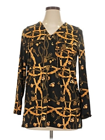 VERTIGO Long Sleeve Blouse (view 1)