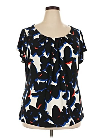 Worthington Short Sleeve Blouse (view 1)