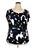 Worthington Black Short Sleeve Blouse Size 2X - photo 1
