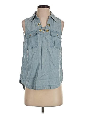 MICHAEL Michael Kors Sleeveless Button-Down Shirt (view 1)